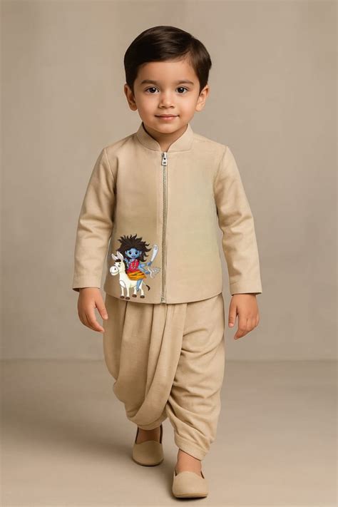 Maa Kaalratri Beige Jacket And Dhoti – Who Wore Whhat