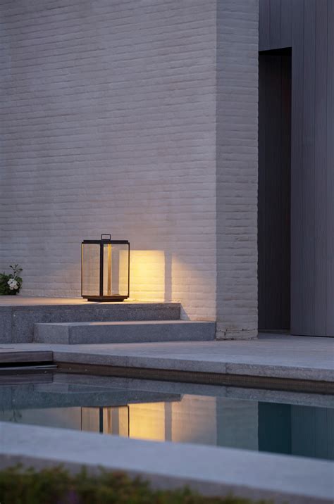 Tekna Ilford Battery-Powered Floor Lamp with Bronze Finish and Clear ...