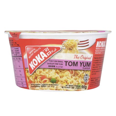 Koka No MSG Instant Bowl Noodles Tom Yum Flavor, 90g : Amazon.in ...