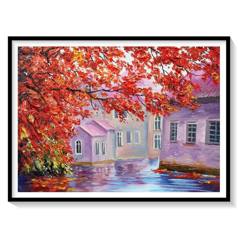 Buy Autumn Tree Landscape Art Landscape Art Paintings & Prints Online ...