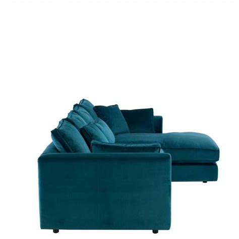Harrington Large RHF Chaise Corner Sofa - Blue | Living Room Furniture