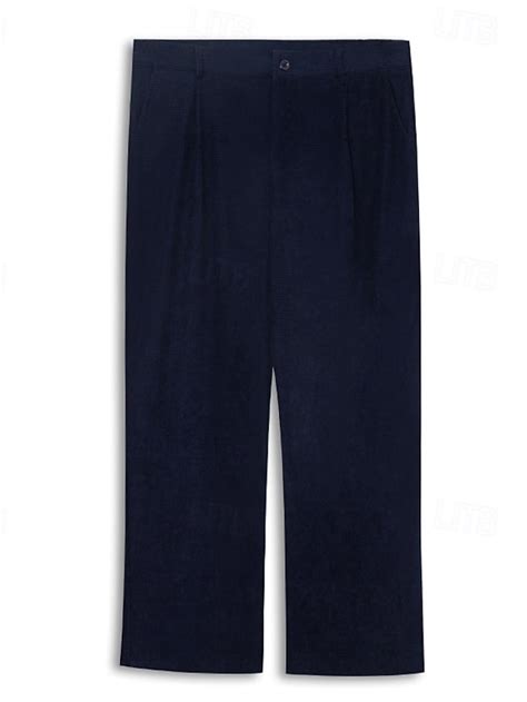 Men's Dress Pants Corduroy Pants Trousers Waffle Pants Front Pocket ...