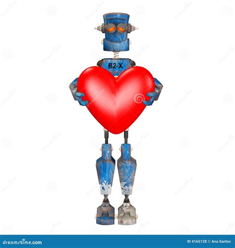 Robot in Love stock illustration. Illustration of beloved - 4165128