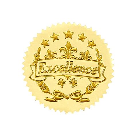 Buy Best Paper Greetings 96 Award Stickers - Gold Certificate Seals ...