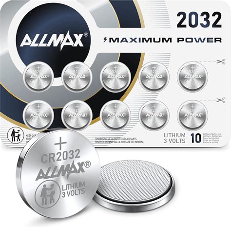 Allmax Battery Allmax CR2032 Lithium Coin Battery 10-Count - Ultra ...