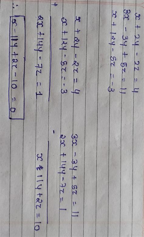 Solve the following system of equations, using matrix inversion methodx ...