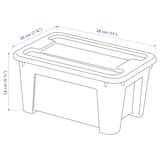 SAMLA box with lid, transparent, 28x20x14 cm/5 l (11x7 ¾x5 ½"/169 oz ...