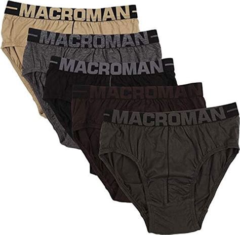 Buy MacroMan Men's Cotton Briefs Multicolour_Medium (Pack of - 06 ...