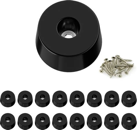 Rubber Cutting Board Feet with Stainless Washer and Screws, 3/4" Small ...