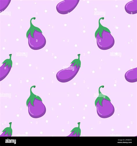 eggplant aubergine vegetable fruit seamless pattern Stock Vector Image ...