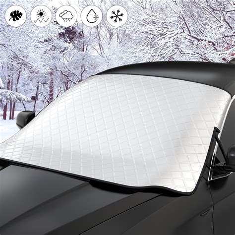 Yomisee Car Windscreen Cover, Car Windshield Cover for Winter Magnetic Windscreen Frost ...