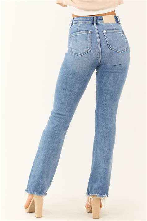 Artemis Medium Wash High Rise Tummy Control Jeans | Lime Lush Boutique