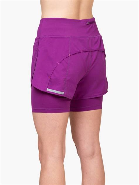 Ronhill Women's 2-in1 Training Shorts, Grape Juice/Saffron