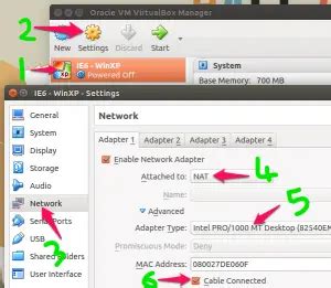 Image result for Connect to Internet Windows XP VirtualBox