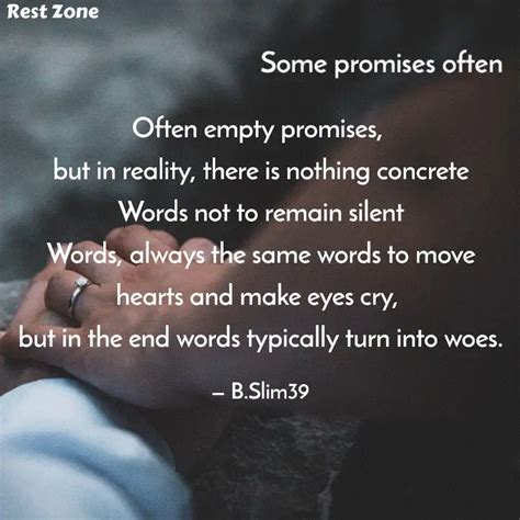 Often empty promises, bu... | Quotes & Writings by Selim Boumerdas ...