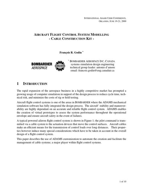 Aircraft Flight Control System Modelling | PDF | Aircraft Flight Control System | Aircraft