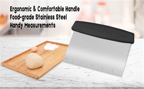 Buy Zollyss Stainless Steel Dough Bench Scraper Cake Cutter, Chopper ...