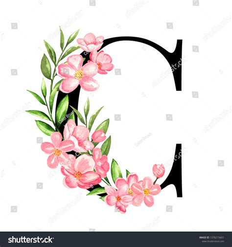 C Flower Images AI Generated 3d Modern Style Carnation Flower Letter C