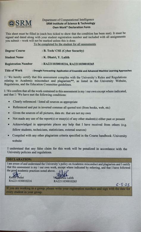 B.CSE Project Report: Drought Forecasting Using ML Approaches - Studocu