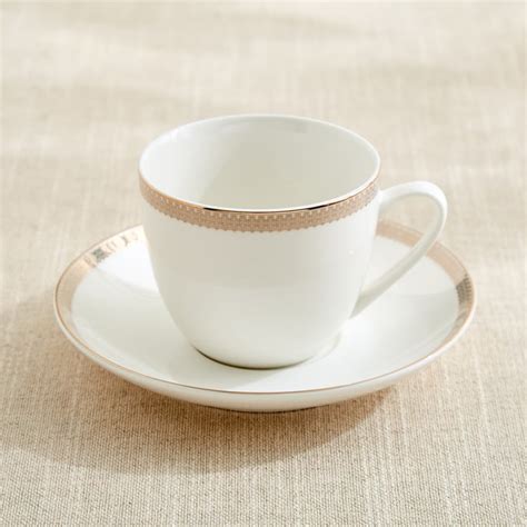 Buy Altius Gris Bone China Printed Cup and Saucer - 200ml from Home ...