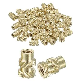 uxcell Knurled Insert Nuts, 100pcs M3 x 7.5mm L x 5mm OD 3D Printing ...