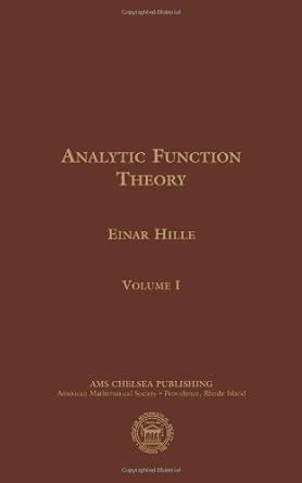 Buy Analytic Function Theory (1) (Ams Chelsea Publishing) Book Online ...