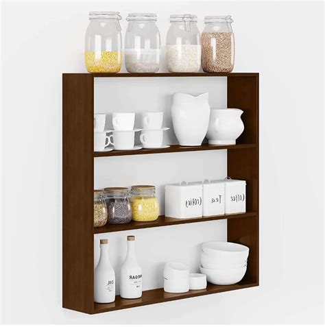 Nusrat Craft Multipurpose Wooden Prelam Kitchen Wall Shelf | Wooden ...
