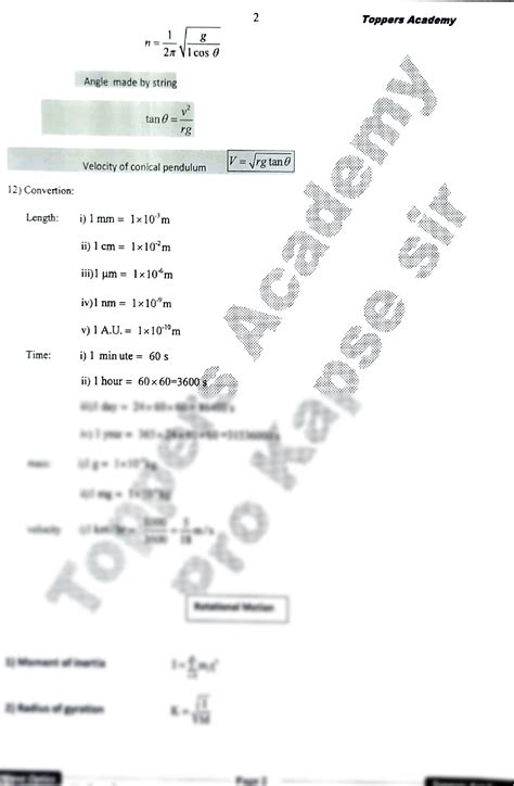 Image result for Rotational Dynamics Formulas Grade 10