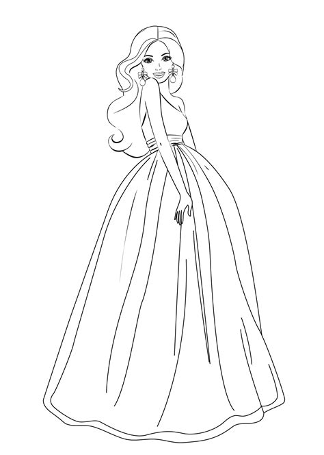 Barbie Free Printable Coloring Pages