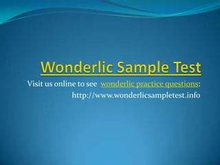 Image result for Wonderlic Sample Test