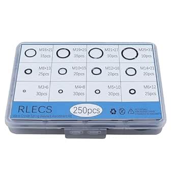 RLECS 250PCS 65 MN Steel Triple Wave Washer Set Carbon Steel ...