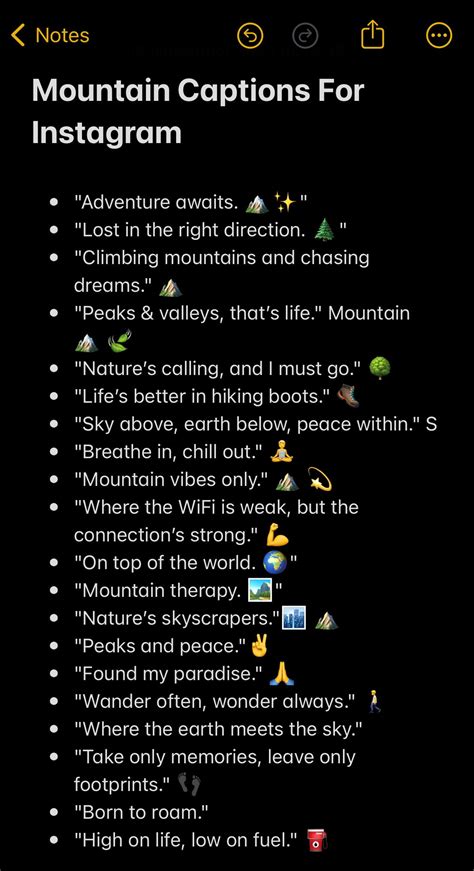 Mountain Captions for Instagram - Nourish Your Glow | Nature captions ...