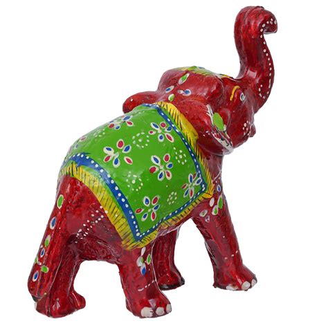 Decorative Elephant Showpiece Animal Figurines- Multicolor – eCraftIndia