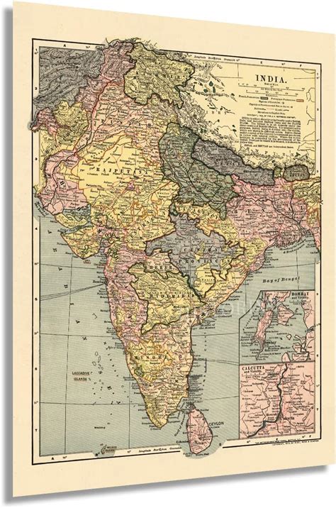 HISTORIX Vintage 1903 India Map Poster - 24x30 Inch India | Ubuy