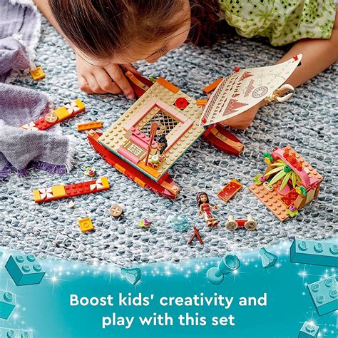 Buy LEGO Disney Moana’s Wayfinding Boat 43210 Building Toy Set for Kids ...