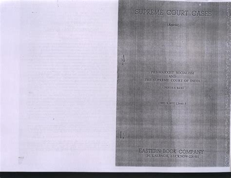 Pre-marxist socialism and the supreme court of india - constitutional ...