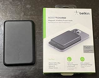 Belkin 2500 mAh Magnetic MagSafe Wireless Power Bank, Sleek Design for ...