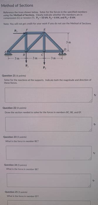 Image result for Solving Trusses Using Method of Sections