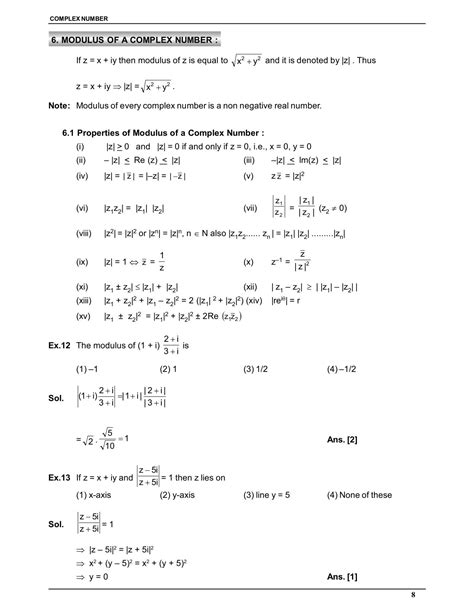 Image result for Complex Numbers Class 11Notes