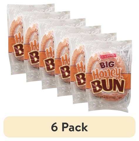 (6 pack) Little Debbie Glazed Honey Buns Snack Cake, 4 oz - Walmart.com