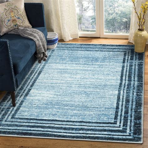 Lahome Modern Abstract 3x5 Rug,Washable Blue Throw Rugs for Entryway ...