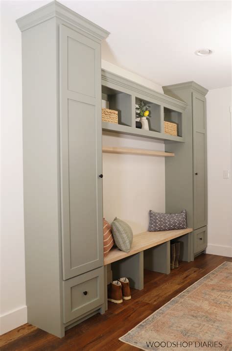 DIY Built In Mudroom Cabinets