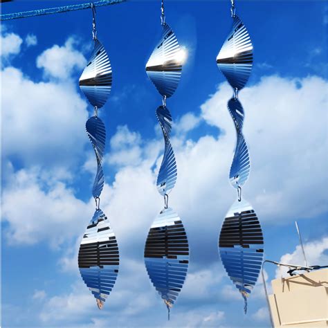 Metal Bird Scare Discs Set Highly Reflective Double Sided Bird ...