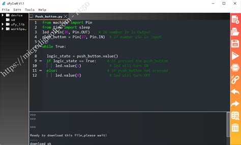 Image result for Micro Python Button Code