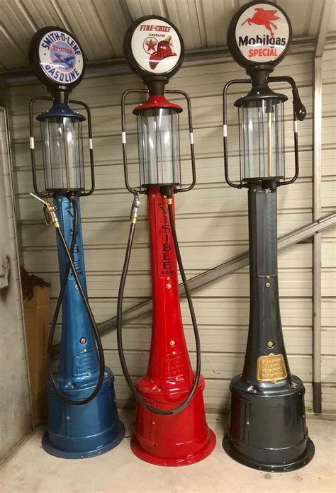 Vintage Gas Pump Oil Lamps