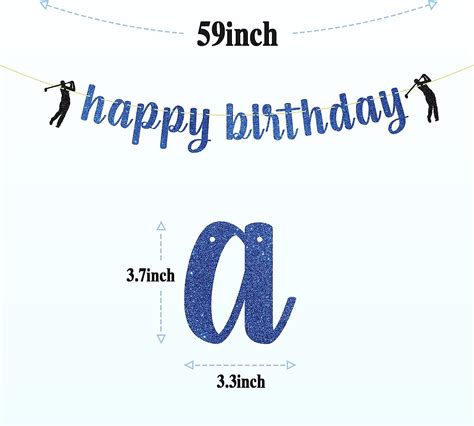 Buy Royal Blue Golf Happy Birthday Banner - Golf Themed Birthday Party ...