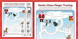 Snowperson Finger Tracing Activity
