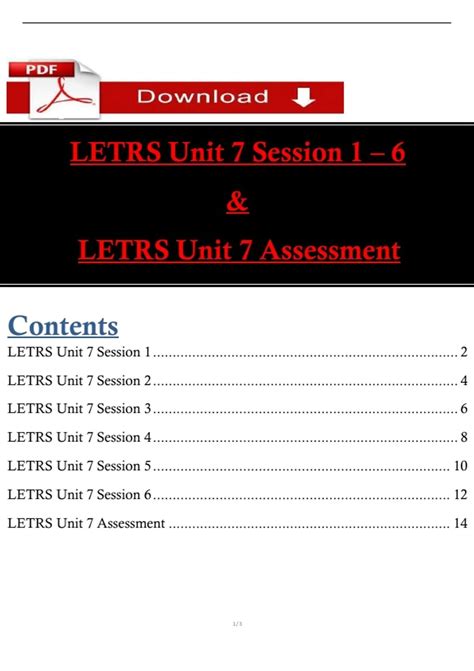 LETRS Unit 7 Sessions 1–6 with Assessment (2025) – Complete Study ...