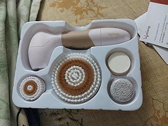Lifelong Electric Portable Face Cleanser and Massager Brush with 4 ...