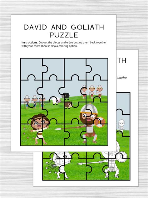 6+ Free Printable David and Goliath Crafts | Healing Home